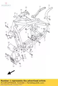 Suzuki 4110010F40019 frame(black) - Bottom side