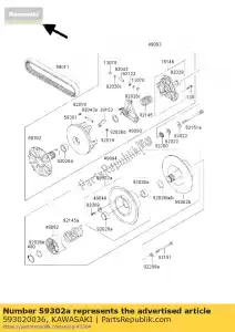 kawasaki 593020036 sheave-comp, mobile kaf620e8f - Il fondo