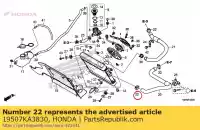 19507KA3830, Honda, collier b, tuyau d'eau honda  cr fes nes pes sh trx vtx 125 150 250 300 700 1300 1985 2003 2004 2005 2006 2007 2008 2009 2010 2011 2012 2013 2018, Nouveau