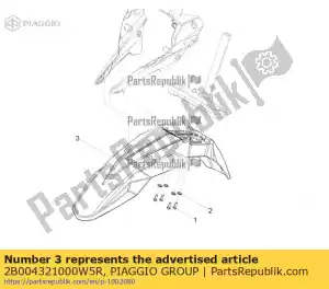 Piaggio Group 2B004321000W5R b?otnik przedni czerwony (czerwony) - Dół