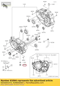 kawasaki 920660143 plug, afvoer klx250s9f - Onderkant