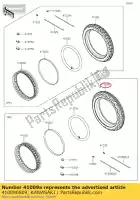 410090809, Kawasaki, 01 band,rr,130/80-18 66h,k300 gp kawasaki ej800 w800 cafe street 800 , Nieuw