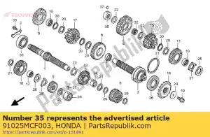 Honda 91025MCF003 brg, agulha 22x38x - Lado inferior