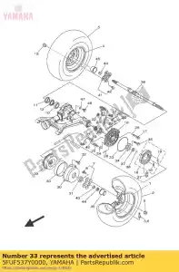 yamaha 5FUF537Y0000 sigillo, polvere - Il fondo