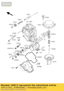 kawasaki 160121051 cap-starter plunger zx900-a1 - Bottom side