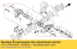 Qui puoi ordinare nessuna descrizione disponibile al momento da Honda , con numero parte 43117MR7000: