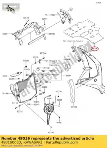 kawasaki 490160633 dekselafdichting, motor rr zx1000rgf - Onderkant