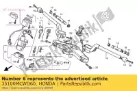 35100MCWD60, Honda, schakelaar, combinatie en vergrendeling honda vfr 800 2004 2005 2006 2007, Nieuw
