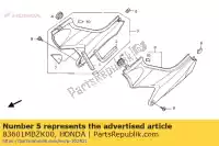 83601MBZK00, Honda, caucho, r. cubierta lateral honda cb 600 2003 2004 2005 2006, Nuevo