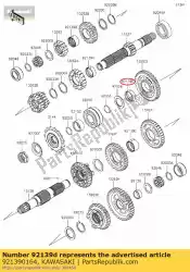 Ici, vous pouvez commander le douille, engrenage, 2e sortie auprès de Kawasaki , avec le numéro de pièce 921390164: