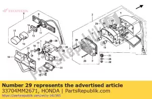 Honda 33704MM2671 comp. base, cauda l - Lado inferior