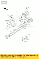 420411413, Kawasaki, roda dentada, 45t kdx250-f2 kawasaki kdx klx 200 250 300 650 1989 1990 1991 1992 1993 1994 1995 1996 1997 1998 1999 2000 2001 2002 2003, Novo