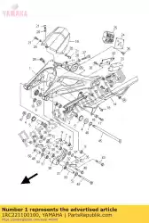 Aqui você pode pedir o braço traseiro comp. Em Yamaha , com o número da peça 1RC221100100: