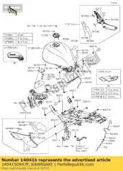 Tutaj możesz zamówić 01 pokrywa-komp,lewa,v. L. Zielona od Kawasaki , z numerem części 1404150947F: