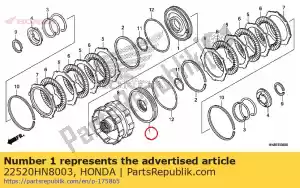 Honda 22520HN8003 pistón comp., embrague - Lado inferior