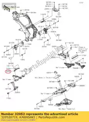 Qui puoi ordinare serbatoio-staffa klz1000acf da Kawasaki , con numero parte 320520719: