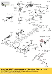 kawasaki 921731053 abrazadera zx636edf - Lado inferior