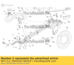 Aprilia 897112, Rear brake caliper, OEM: Aprilia 897112