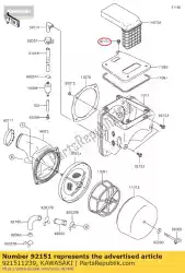 Qui puoi ordinare bullone, 6x12 da Kawasaki , con numero parte 921511239: