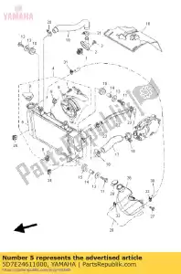 Yamaha 5D7E24611000 radiator - Bottom side