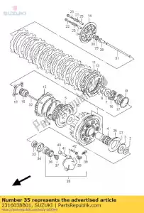 Suzuki 2316038B01 cilindro de embreagem - Lado inferior