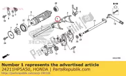 Here you can order the fork, fr. Gearshift from Honda, with part number 24211HP5A50: