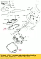 110610261, Kawasaki, guarnizione, coperchio della testa vn900b6f kawasaki  vn vulcan 900 2006 2007 2008 2009 2010 2011 2012 2013 2014 2015 2016 2017 2018 2019 2020 2021, Nuovo