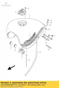 Suzuki 4410048EM0CY9 tank sf - La partie au fond