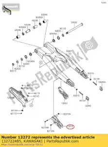 kawasaki 132722485 01 placa, protetor de corrente - Lado inferior