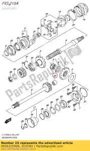 Suzuki 0926325068 rodamiento, 25x37x1 - Lado inferior