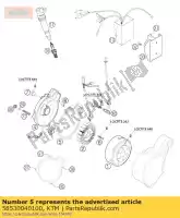 58530040100, KTM, ignition cover gasket formed ktm rallye 450 660 2001 2002 2003 2004 2005, New