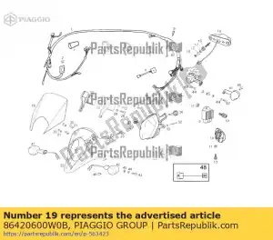 Piaggio Group 86420600W0B parabrisa - Lado inferior