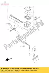 Aqui você pode pedir o subconjunto do cilindro mestre em Yamaha , com o número da peça 5S7258700100: