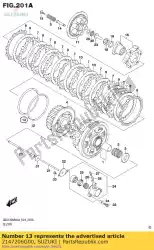 Here you can order the washer,clutch p from Suzuki, with part number 2147206G00: