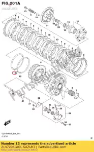 suzuki 2147206G00 arandela, embrague p - Lado inferior