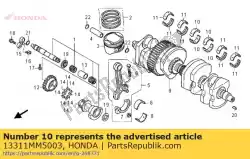 Qui puoi ordinare cuscinetto a, principale (14mm) (marrone) da Honda , con numero parte 13311MM5003: