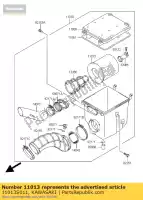 11013S011, Kawasaki, filtro de elemento de ar ksf400-a2 kawasaki kfx 400 2004 2005 2006, Novo