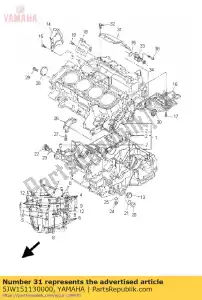 yamaha 5JW151130000 placa - Lado inferior