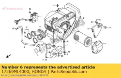 Aquí puede pedir tubo, un respiro de Honda , con el número de pieza 17269ML4000: