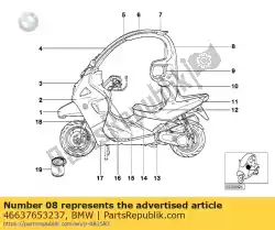 Here you can order the trim panel, backrest part from BMW, with part number 46637653237: