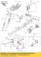 120CC0620, Kawasaki, bullone-presa, 6x20 kawasaki vn custom c classic b special edition tourer vulcan lt d vn900 900 zx1000 ninja 1000 zx636 zx6r 636 , Nuovo