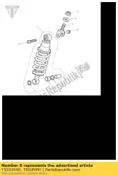 Qui puoi ordinare bullone, tx, m10x1,25x52,5 da Triumph , con numero parte T3332650: