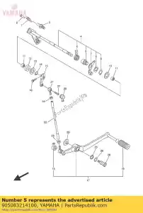 yamaha 905083214100 ressort, torsion - La partie au fond