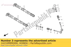 Honda 14210MERD00 eje de levas comp, ex - Lado inferior