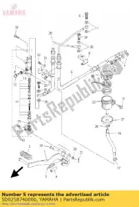 yamaha 5D0258740000 tubo flessibile, freno - Il fondo