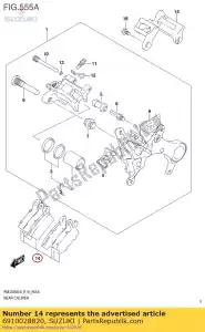 Suzuki 6910028820 conjunto de almofada e calço - Lado inferior