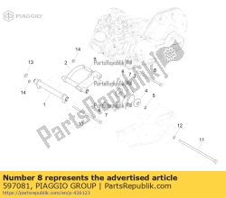 Aprilia 597081, Parafuso, OEM: Aprilia 597081