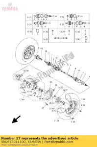 yamaha 5NDF35011100 stuurknokkel a - Onderkant