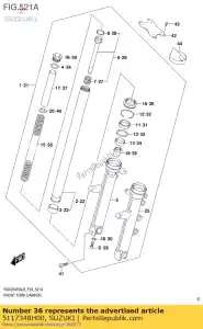 Suzuki 5117348H00 joint anti-poussière, pour aliments - La partie au fond