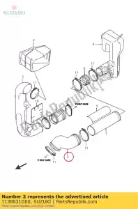 Suzuki 1138631G00 connecteur, clg d - La partie au fond